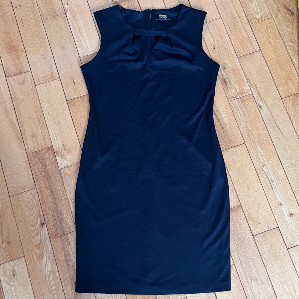 Michaels Black Halter Sheath Mini Dress